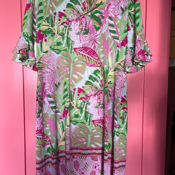 New Pappagallo tropical dress size Large - Picture 1 of 6
